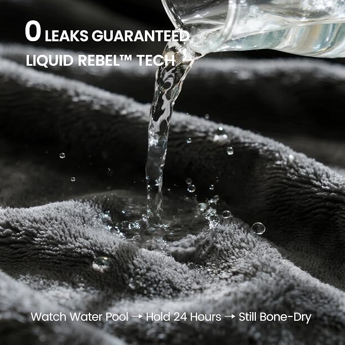 gogobunny Waterproof Bed Blanket, Reversible Sherpa Fleece Throw Blanket for Dog Puppy Cat, Furniture Cover Protects Bed Couch Sofa from Liquid Pee and Pet Fur (Dark Grey, 90x90 inches)