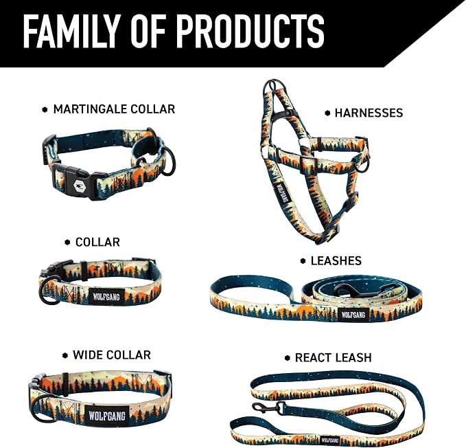 Wolfgang Heavy Duty Adjustable Dog Harness, Pull-Tested to Over 800 lbs for Walking & Training, Overland Print, Extra Large