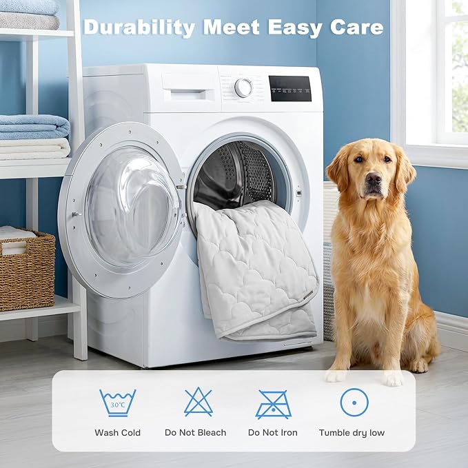 ZOMISIA Cooling Mat for Large Dogs, Q-Max>0.5 Thin Breathable Cold Crate Pad for Pet, Portable Washable Kennel Bed for Summer Active Dog with Chill Cool Soothing Fabric to Rapid Cooling, 35x22, Grey
