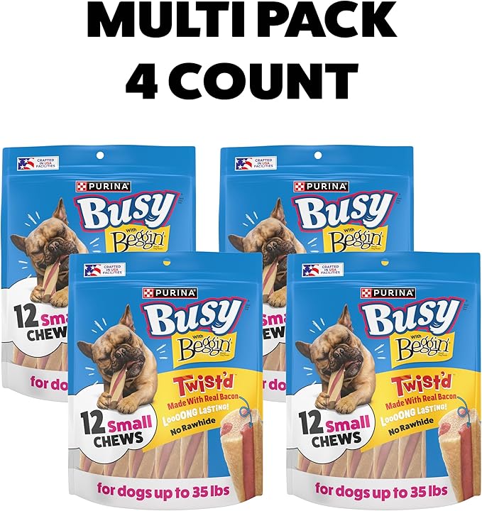 Purina Busy with Beggin’ Twist’d Mini Adult Dog Chew Bone Treats - 12 ct. Pouch