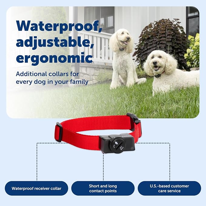 PetSafe Wireless Pet Fence Containment System Receiver Collar Only for Dogs and Cats Over 5 lb., Waterproof with Tone and Static Correction - from The Parent Company of Invisible Fence Brand