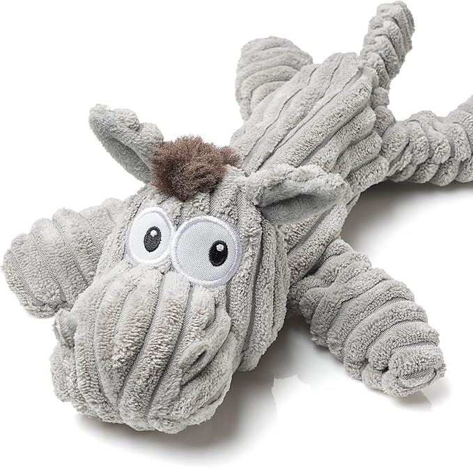 Sedioso Dog Toy, Unstuffed Plush Toy for Large Breed, Cute Squeaky Dog Toys with Crinkle Paper, Big Puppy Chew Toys for Small, Middle, Large Breed