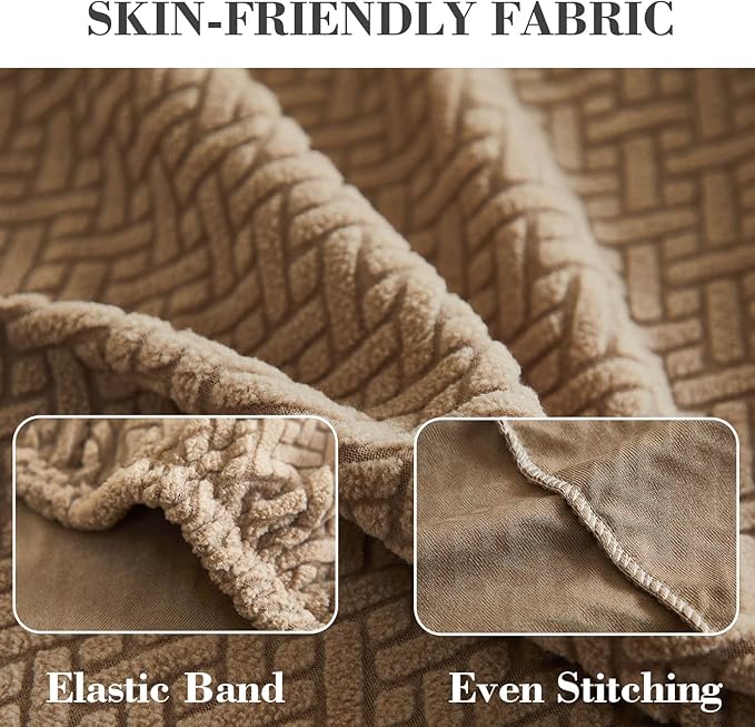 Sofa Covers Couch Covers for Sofa Pet Friendly Couch Cushion Covers Universal Sofa Covers Washable Stretch Slipcovers for Sectional Sofa (Texture Light Coffee,Headrest Cover)