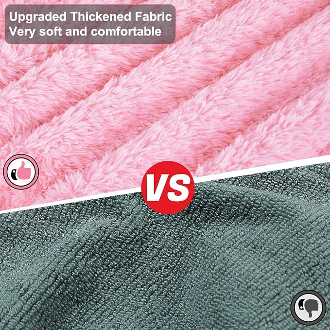 Bienbee Dog Bathrobe, Quick Drying Super Absorbent Pet Robes for Small Medium Large Dogs, Drying Coat for After Bath & Swim, Warm & Cozy Dogs Towels, Dog Puppy Bath Supplies, Pink XXL
