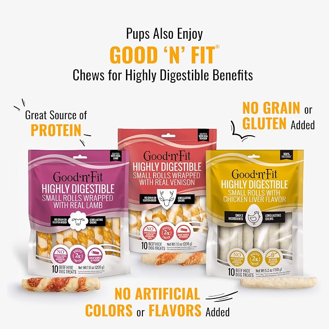 Good 'n' Fun Kabobs Long-Lasting Dog Treat, With Real Proteins, Beef Hide and Premium Chicken, Supports Dental Health, Mental Stimulation, 24 oz