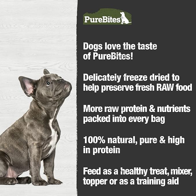 PureBites Beef Freeze Dried Dog Treats, 1 Ingredient, Made in USA, 26oz (Packaging May Vary)
