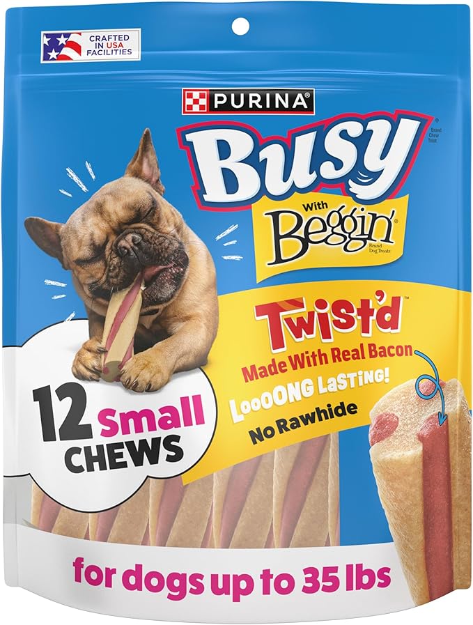 Purina Busy with Beggin’ Twist’d Mini Adult Dog Chew Bone Treats - 12 ct. Pouch