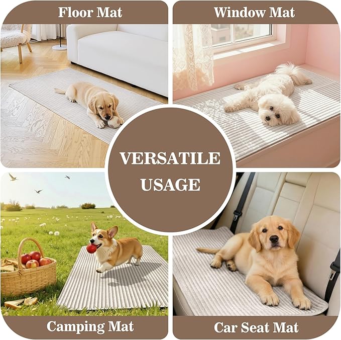 MYSKY HOME 100% Waterproof Couch Cover, Couch Covers for Dogs Washable, Non Slip Couch Covers for 3 Cushion Sofa Pet Friendly, Sofa Covers Washable Slipcover Dog Couch Cover Protector, Oat, 35"x82.7"