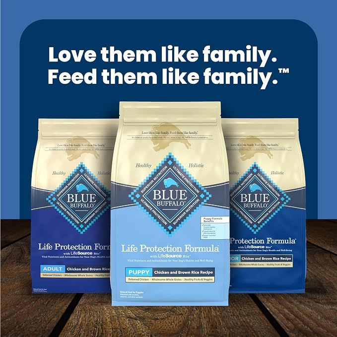 Blue Buffalo Life Protection Formula Chicken & Brown Rice Puppy Dry Dog Food with DHA & ARA, Supports Immunity with Antioxidant-Rich LifeSource Bits, Promotes Healthy Muscles & Strong Bones, 5 lbs.