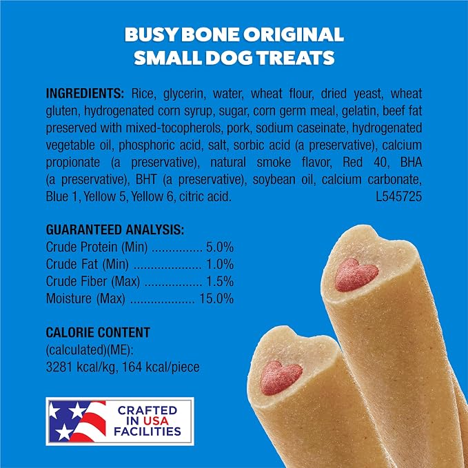 Purina Busy Made in USA Facilities Small Breed Dog Bones, Mini - 20 ct. Pouch