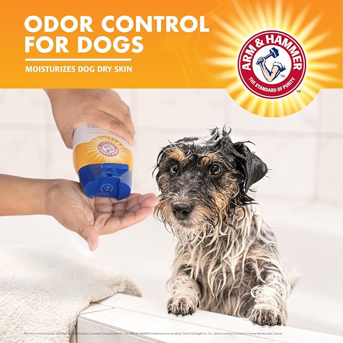 Arm & Hammer Deodorizing Dog Shampoo with Baking Soda for Odor Control Tearless Moisturizing Formula for Sensitive Skin Fresh Kiwi Blossom Scent Safe for Dogs and Puppies 20 FL OZ 2 Pack