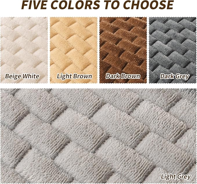 Couch Covers for Dogs Washable, Velvet Dog Couch Cover Protector, Fuzzy Plush Pet Sofa Cover for Single Sofa, Sofa Covers for Pets(1,Light Grey,27.6"x27.6",Single Seater)