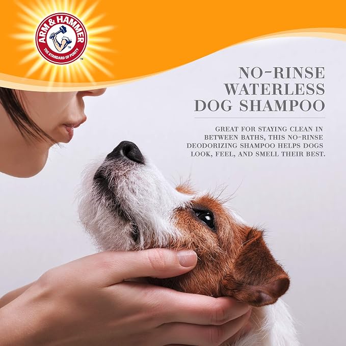 Arm & Hammer Ultra Fresh Waterless Dog Shampoo Foam with Baking Soda Deodorizer No Rinse Odor Control Grooming Foam Between Baths Pump Bottle Juniper Mist Scent 8 FL OZ Dogs and Puppies Daily