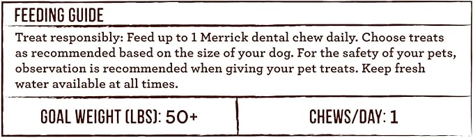 Merrick Fresh Kisses Natural Dental Chews, Toothbrush Shape Treat Infused With Real Mint, For Large Dogs - 16 ct. Box