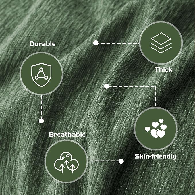 MEETSKY Couch Cover for 3 Cushion Couch Sofa Furniture Protector Sofa Covers Chenille Sectional Couch Covers for Pets Oversized CouchCover Recliner Sofa Love Seat Covers, 91" x 118", Moss Green