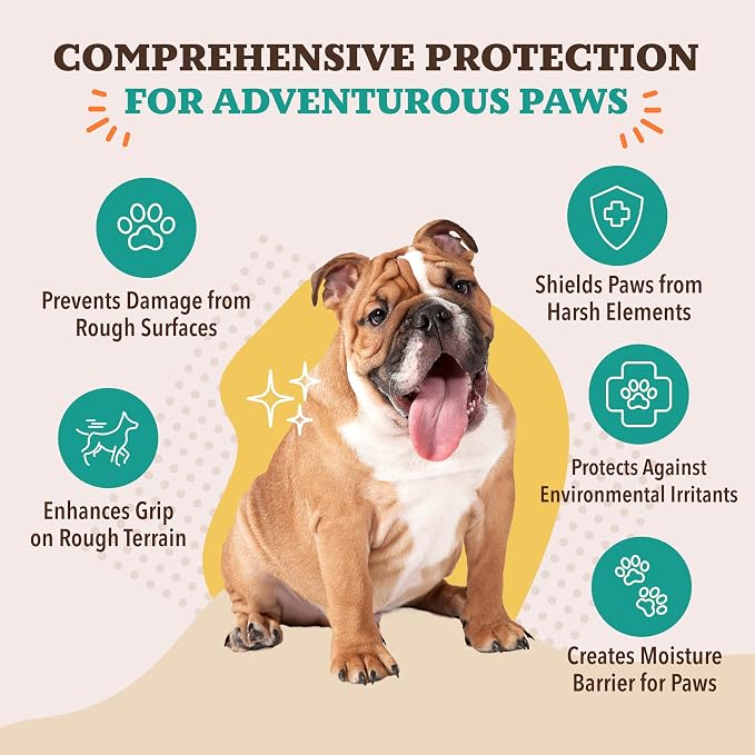 Natural Dog Company PawTection Dog Paw Wax – Dog Paw Protection for Hot Pavement, Sand, Asphalt & Trails, Waxy Barrier Balm for Summer Walks, Hiking Days, Non-Toxic, and Lick Safe, 0.15 oz Stick