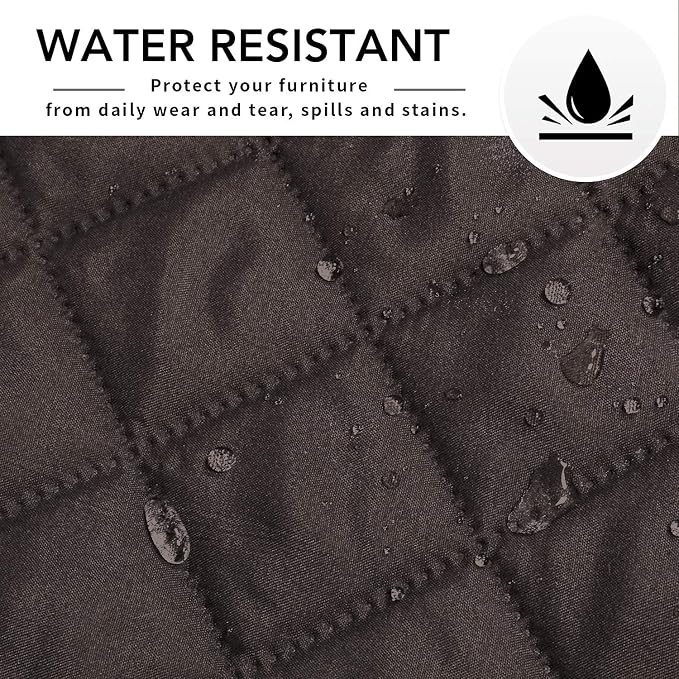 Easy-Going Reversible Chaise Lounge Couch Cover Water Resistant Sofa Cover Sectional L Shaped Sofa Slipcover with Adjustable Straps Furniture Protector for Dogs (115X34 in, Chocolate/Chocolate)