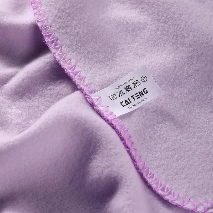 CAI TENG Fleece Throw Blankets Blanket for Couch Bed 50x60 Kids Blanket 6 Pack Warm Fleece Fabric Soft Cozy Travel Blankets & Throws Lightweight Small Wedding Gifts Yard Light Purple