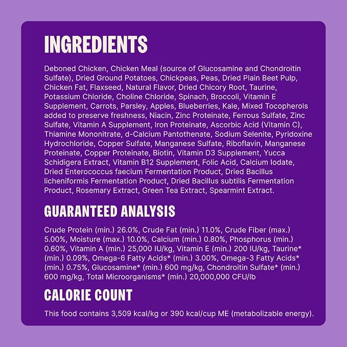 Wellness Complete Health Adult Dry Dog Food, Grain Free Kibble, Natural, Chicken Recipe, 22 lb Bag