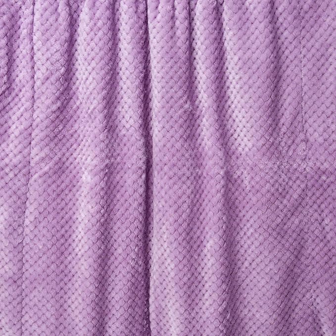 Fuzzy Pet Blanket, Warm and Soft Plush Fleece for Dog or Cat Bed, Couch, Sofa, Travel, Outdoor, Camping (32" x 40", DW-Lavender)