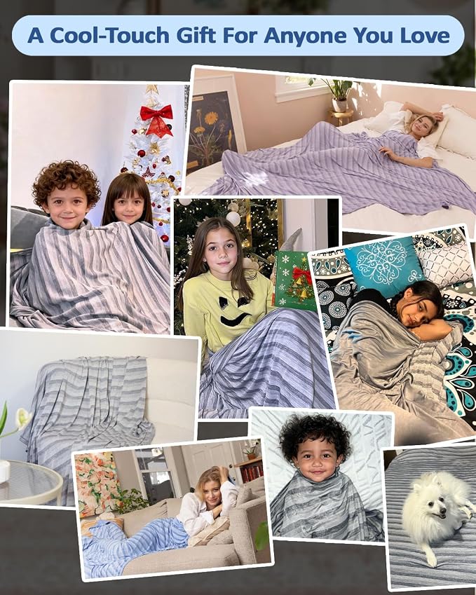 Ailemei Direct Cooling Blanket for Hot Sleepers,Double Sided Cold Effect,Queen Size Lightweight Breathable Summer Large Big Blankets for Bed,Transfer Heat to Keep Body Cool Night Sweats,90"x90"
