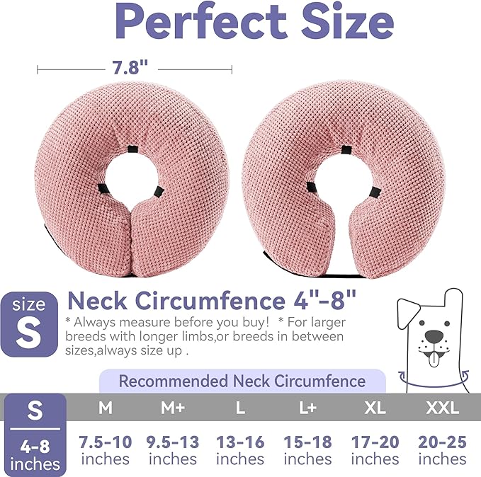 Loflaze Soft Inflatable Dog Cone Collar for Large Medium Small Dogs Cats - After Surgery Dog Neck Donut Collar, ECollar Alternatives for Recovery