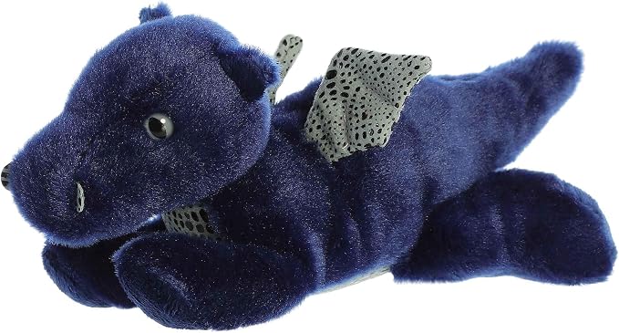 Aurora® Adorable Mini Flopsie™ Sapphire Dragon™ Stuffed Animal - Mini Companions Ready for Playful Adventures - for Kids All Ages, Toddlers, Adults, and Families - Blue 9.5 Inches