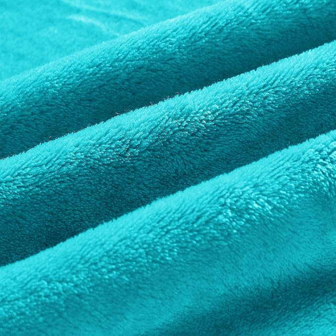 BEDELITE Fleece Blanket Teal Throw Blanket for Couch & Bed, Luxury Plush Cozy Fuzzy Blanket 50" x 60", Super Soft Warm Lightweight Throw Blanket for Travel Camping