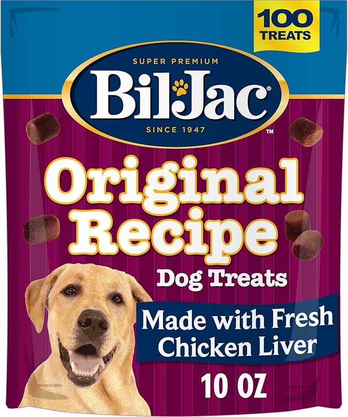Bil-Jac Original Recipe Soft Dog Treats | Real Chicken Liver | 10 oz Resealable Bag