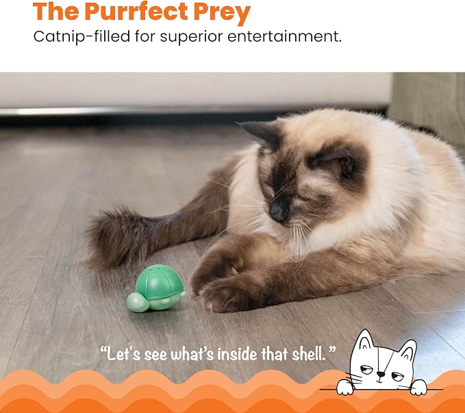 Catstages Wobble Turtle Catnip Diffuser Refillable Cat Toy