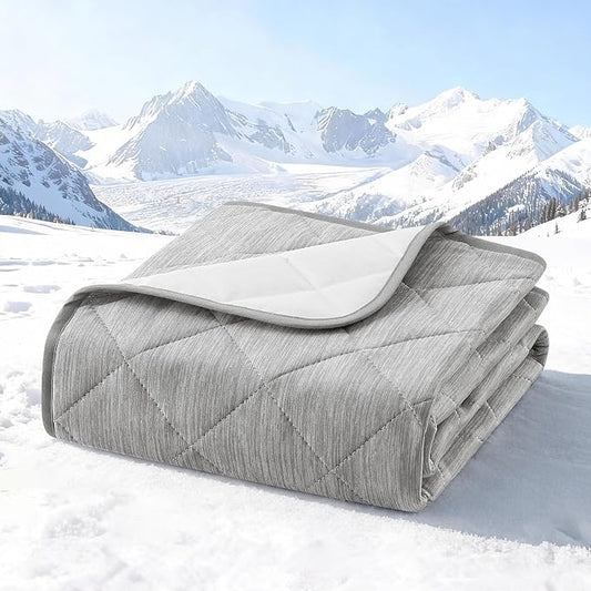 COZY KISS Dog Cooling Mat 82"x102" Q-Max>0.4, Extra Large Waterproof Cooling Dog Bed Cover, Leakproof Non-Slip Pet Mat, Furniture Protector Washable Cooling Blanket for XL Dogs, Sofa Cover(Gray)