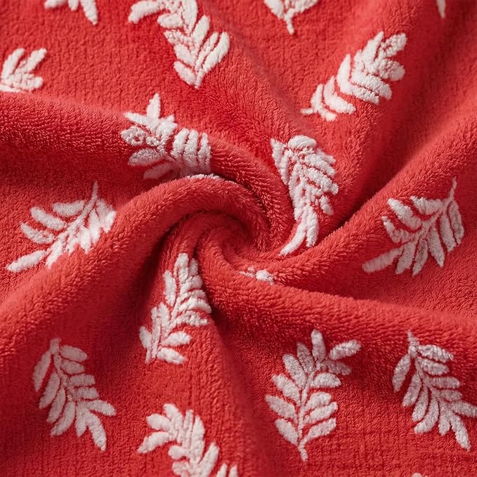 Horaldaily Pets Flannel Blanket, Red Leaves 3D Textured Soft Fuzzy Fluffy Plush Cozy Fleece Premium Blankets for Dog Cat Puppy Kitten Couch Protection, 30x40