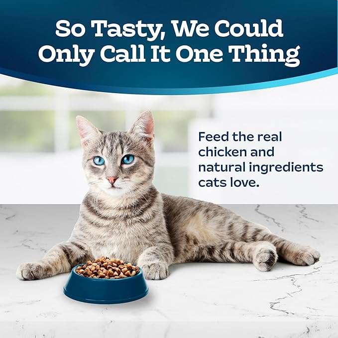 Blue Buffalo Tastefuls Mature Dry Cat Food for Adult Cats 7+, Made in the USA with Natural Ingredients, Chicken & Brown Rice Recipe, 3-lb. Resealable Bag