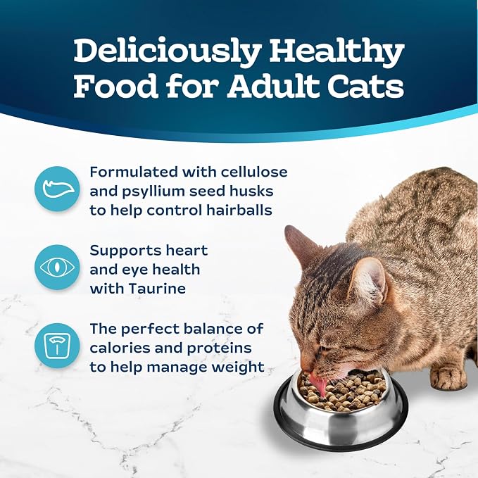 Blue Buffalo Tastefuls Chicken & Brown Rice Recipe Adult Dry Cat Food Weight Control, Real Chicken First, Deliciously Healthy Natural Cat Food, Supports Digestive Care and Coat Health, 15 lbs.