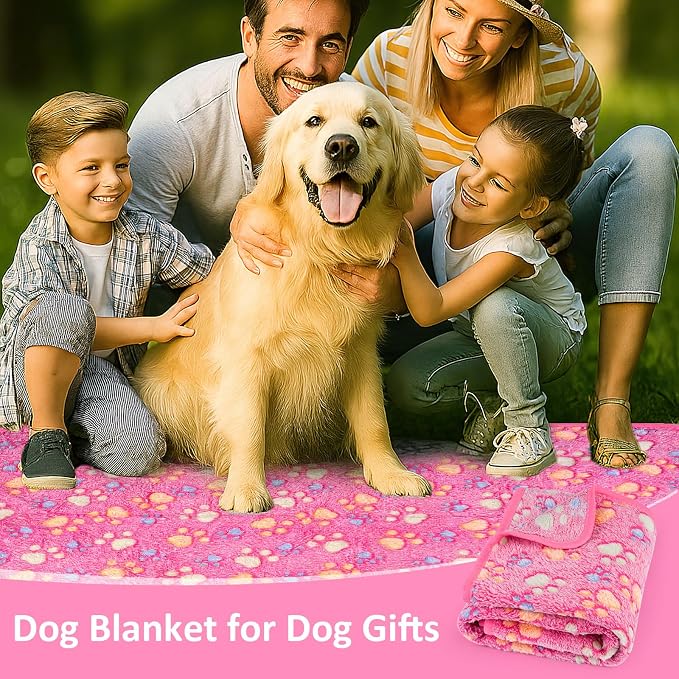 Dog Blankets for Medium Dogs, Cat, Premium Soft Dog Blankets for Small Dog Washable, Puppy Blanket Dogs Essentials for Puppies (1, Pink, 41" x 30")