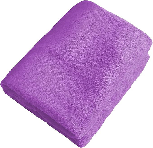 iMaylex Soft Puppy Flannel Fleece Blanket for Pet Dog Cat, Plush Microfiber, Cozy and Lightweight, Light Purple, Pet, 19 x 27 inch (50 x 70 cm)
