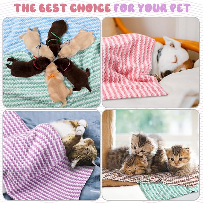 Moukeren 20 Pcs Guinea Pig Fleece Bedding Blankets Bulk Washable Small Animal Fleece Cage Liners Pet Wash Cloth Sleeping Mat Cover for Hamster Chinchilla Rabbit Hedgehog (16 x 24 Inch,Multicolor)