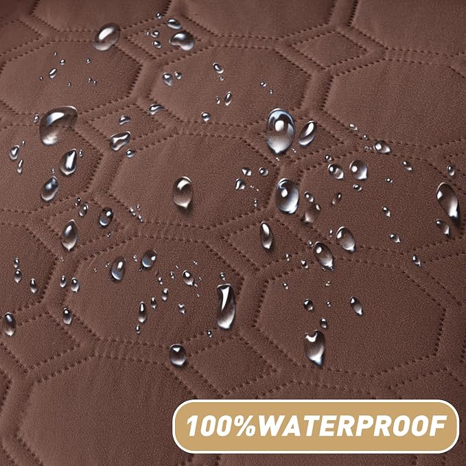 ZNSAYOTX Ultimate Cozy Blankets (30"x70") 100% Waterproof Sofa Mat Blanket for Dog Pets, Bed Couch Protector with Non-Slip Back Washable Durable, Pee Scratch Proof Easy to Clean (Coffee)