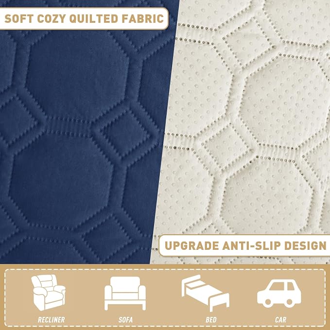 ZNSAYOTX Ultimate Cozy Blankets (68"x82") 100% Waterproof Bed Mat Blanket for Dog Pets,Couch Sofa Protector with Non-Slip Back Washable Durable, Pee Scratch Proof Easy to Clean (Navy Blue)