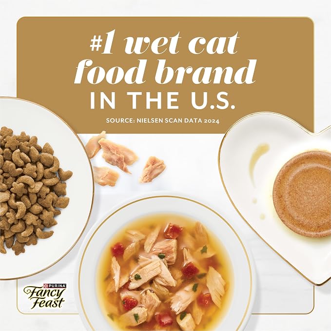 Fancy Feast Gems Pate Cat Food Mousse with Tuna and a Halo of Savory Gravy Cat Food - 4 oz. Boxes,(Pack of 16)