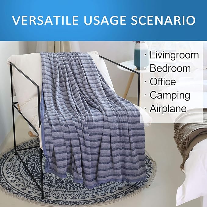 Ailemei Direct Cooling Throw Blanket for Hot Sleepers,Double Sided Cold Effect, Lightweight Breathable Summer Bed Blanket for Couch,Transfer Heat to Keep Body Cool Night Sweats,50"x70"