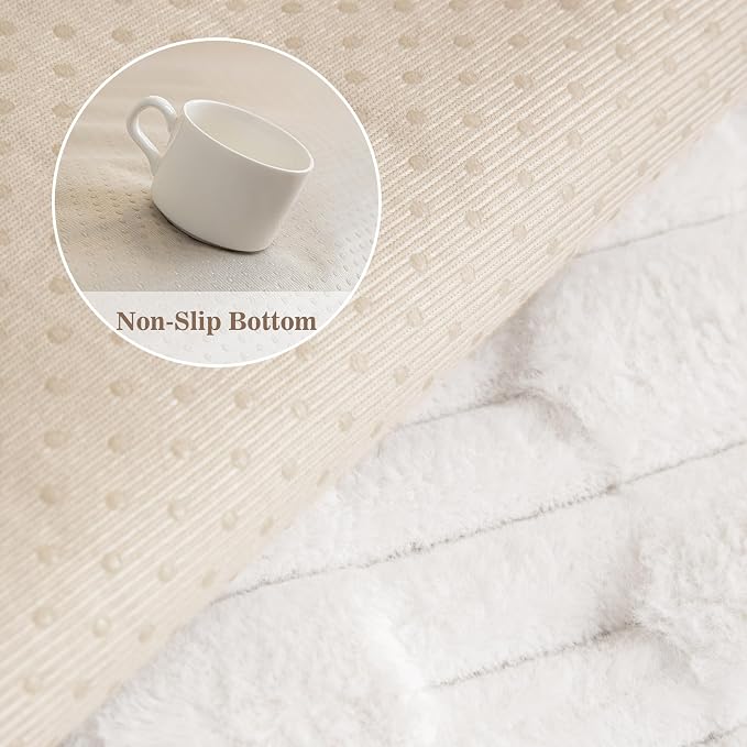 MYSKY HOME 100% Waterproof Couch Cover for Dogs, Plush Pet Couch Covers for Sofa Washable, Couch Covers for 2 Cushion Sofa Pet Friendly, Non-Slip Durable Sofa Cover Slipcover Protector, Cream, 35"x63"