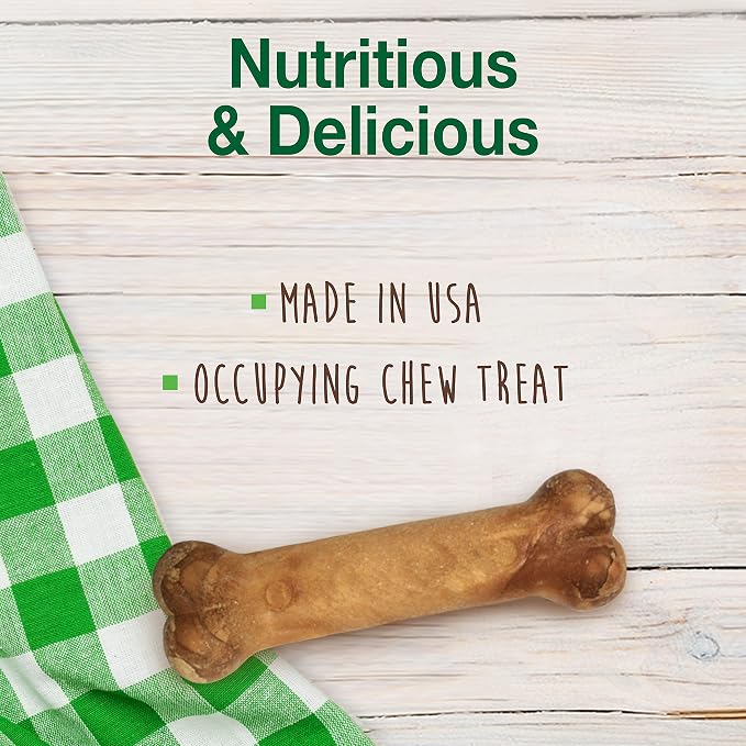 Nylabone Healthy Edibles Natural Dog Chews Long Lasting Roast Beef Flavor Treats for Dogs, Medium/Wolf, 2 Count, (Pak of 3)