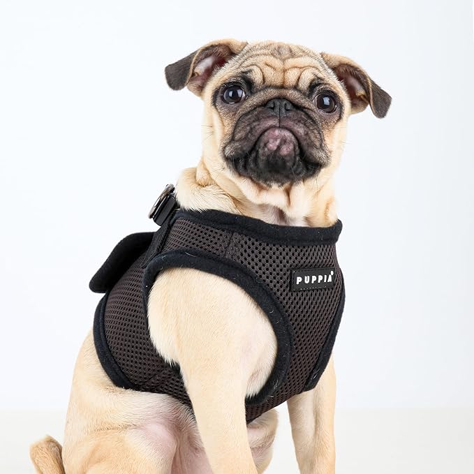PUPPIA International Harness Soft B Vest, X-Small, Brown
