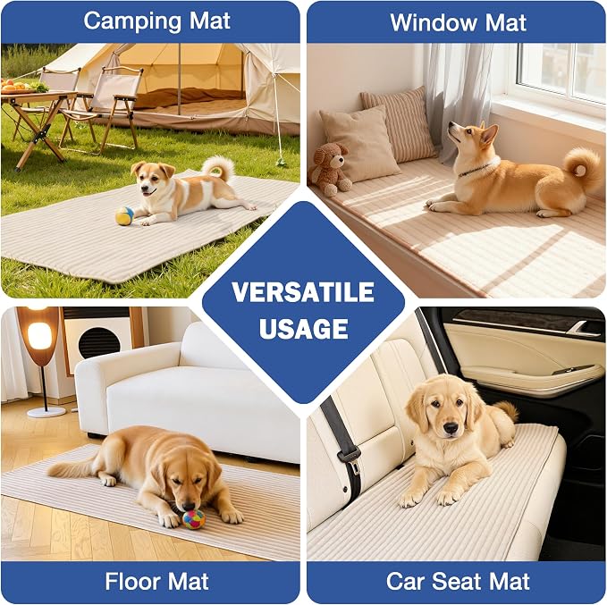 MYSKY HOME 100% Waterproof Couch Cover for Sectional Sofa, Couch Covers for Dogs Washable, Non Slip 2 Pieces Sofa Slipcover, L Shape Sofa Cover Furniture Protector for Pet, Khaki, 35"x63"+35"x63"
