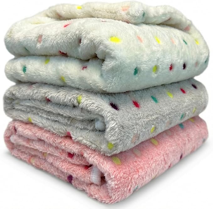 Dog Blankets for Medium Large Dogs Washable, 3 Pack Pet Blanket Washable 41" x 31", Fuzzy Soft Puppy Blanket Throw Cover for Kennel Crate Bed, Blanket for Dogs, Pet Blankets for Dog