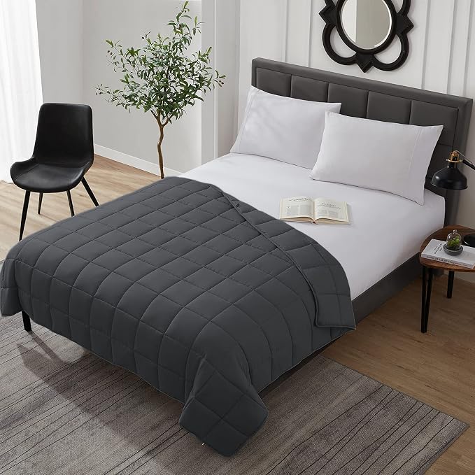 L'AGRATY Weighted Blanket Kids - 40"x60" 10lbs Breathable Childrens Heavy Blanket Microfiber Material with Glass Beads All-Season Summer Fall Winter Soft