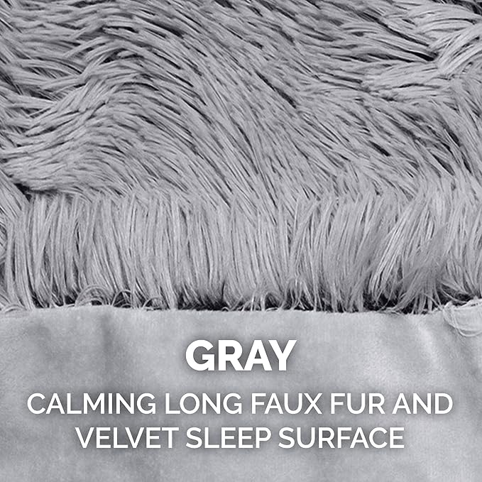 Furhaven Waterproof Throw Blanket for Dogs & Indoor Cats, Washable - Shaggy Plush Calming Long Faux Fur & Velvet Dog Blanket - Gray, XL
