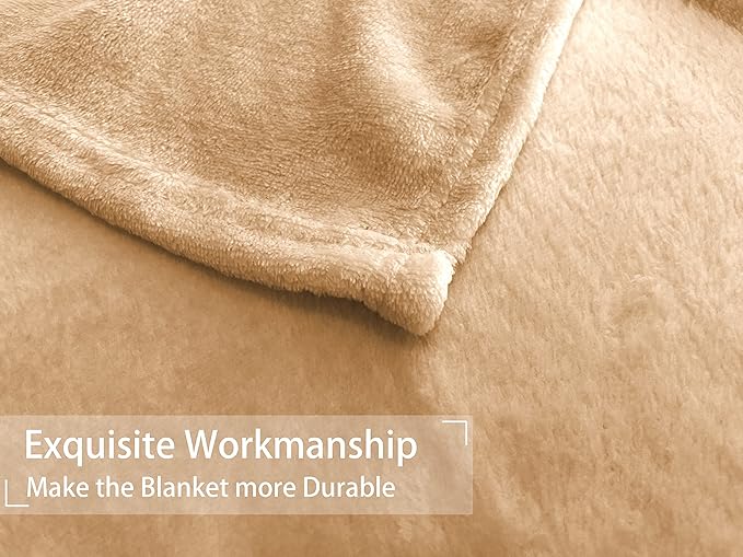 iMaylex Soft Puppy Flannel Fleece Blanket for Pet Dog Cat, Plush Microfiber, Cozy and Lightweight, Camel, Pet, 27 x 39 inch (70 x 100 cm)
