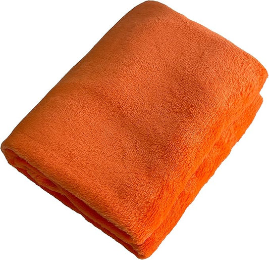 iMaylex Soft Puppy Flannel Fleece Blanket for Pet Dog Cat, Plush Microfiber, Cozy and Lightweight, Orange, Pet, 19 x 27 inch (50 x 70 cm)